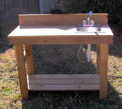 Cedar Potting Bench with Sink