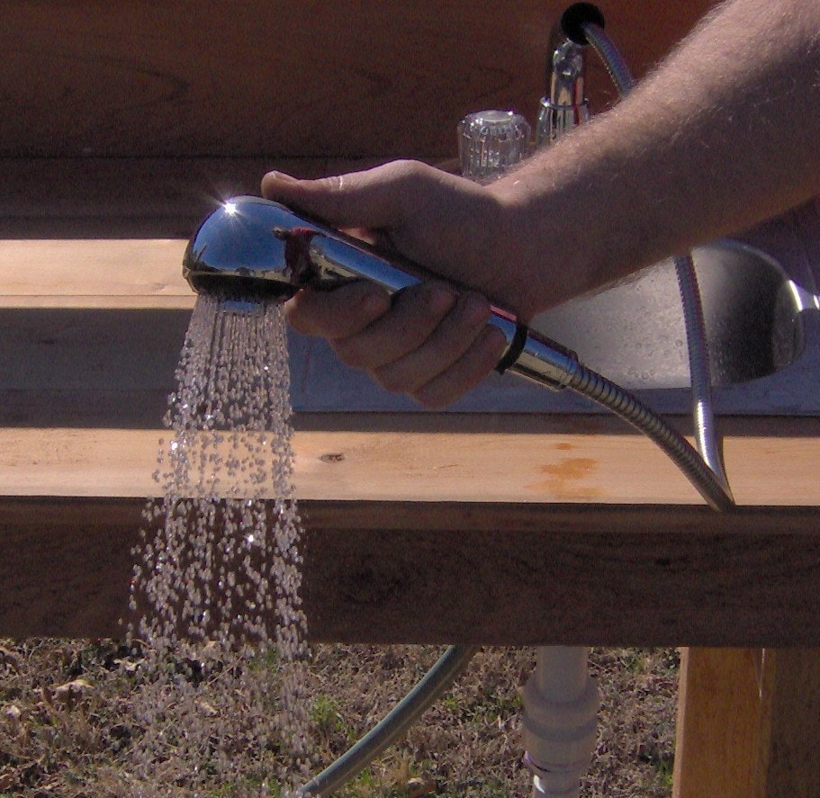 Cedar Potting Bench with Sink