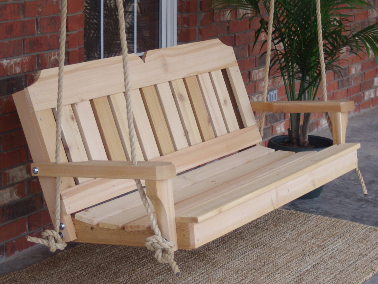 Threeman Products Cedar Victorian Style Porch Swing