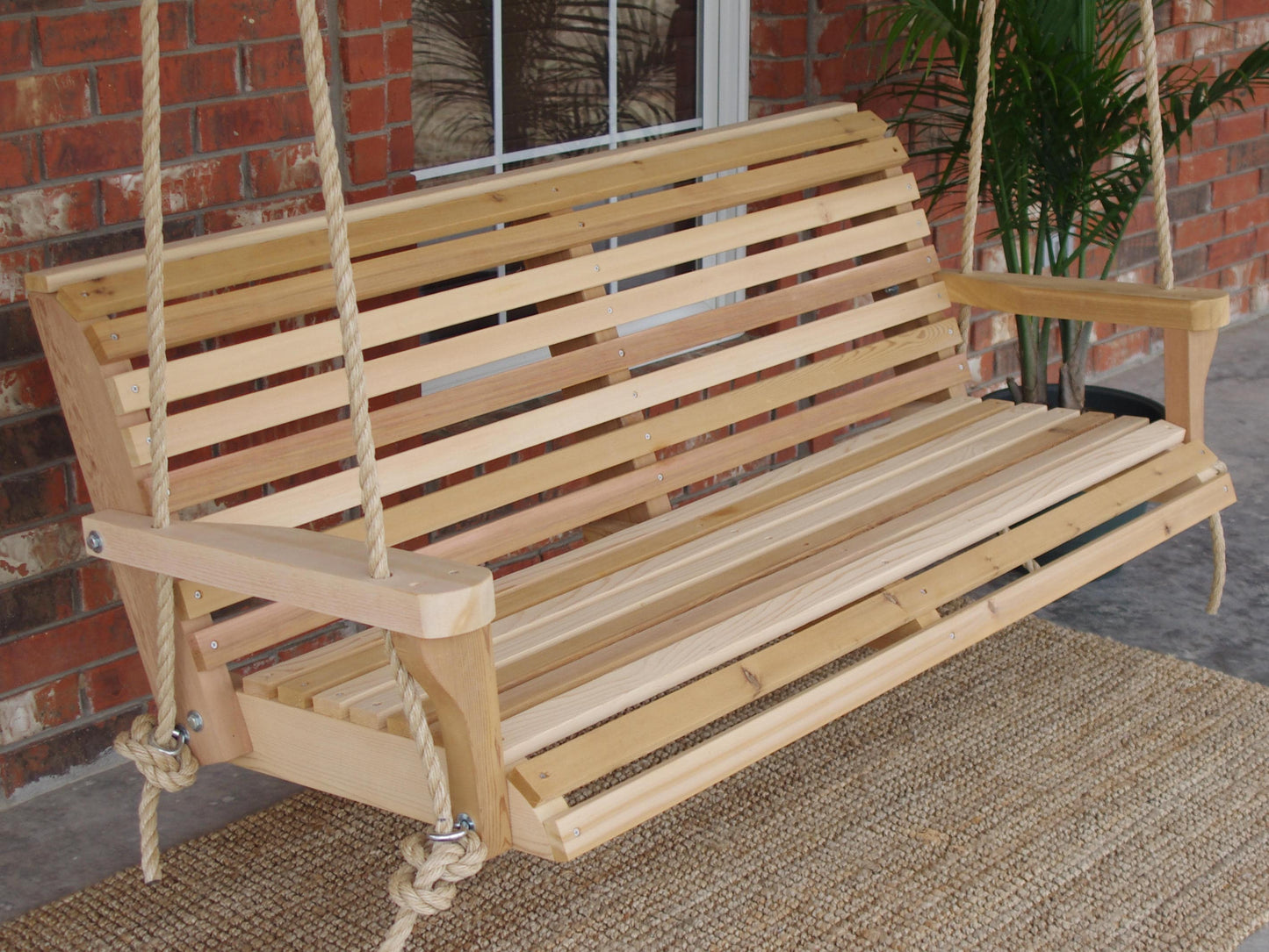 Threeman Products Cedar Classic Style Porch Swing