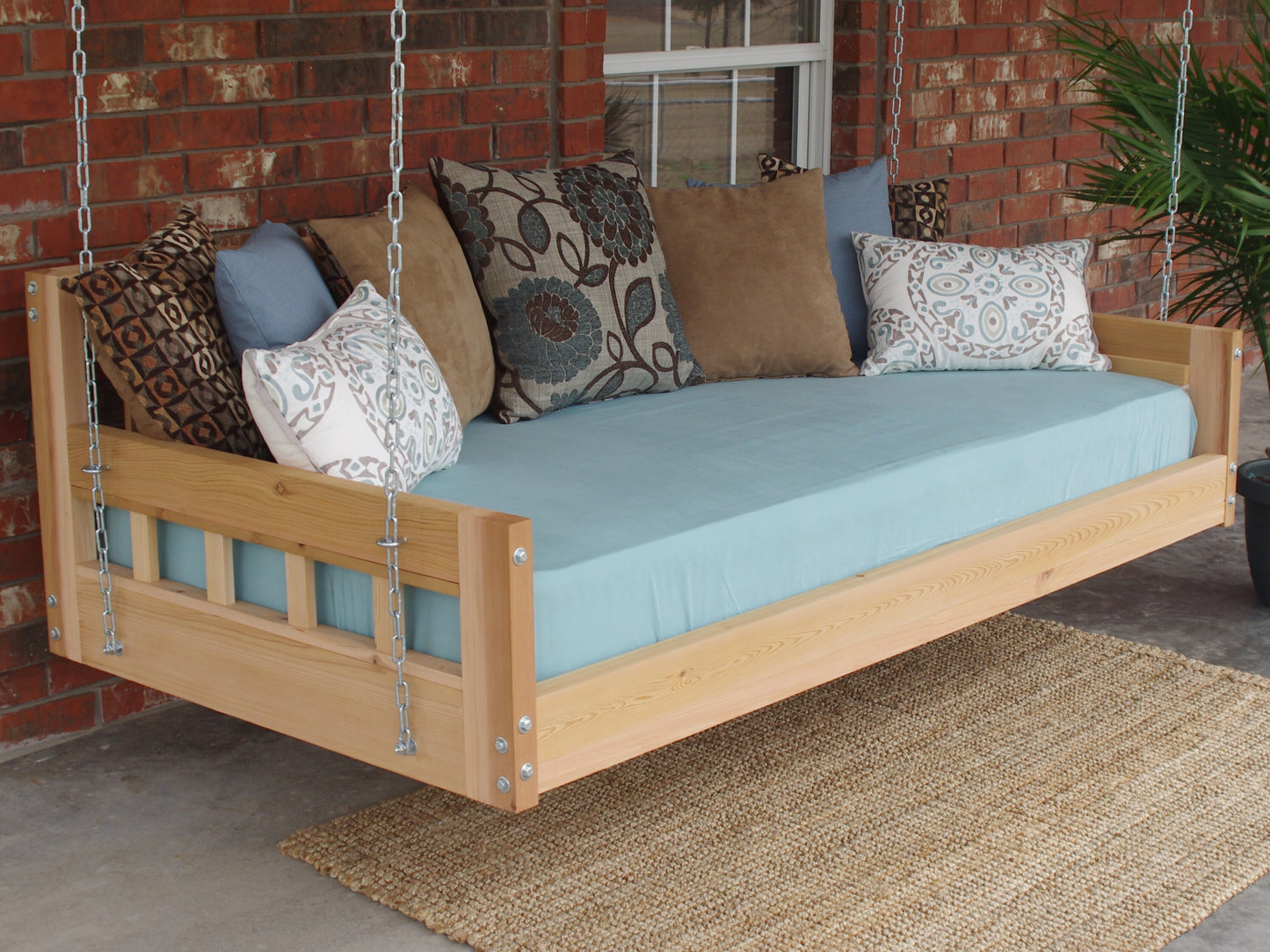 Threeman Products Cedar American Style Daybed Swing