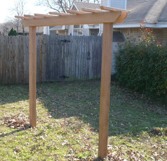 Threeman Products Cedar Entryway 4x4 Post Pergola Garden Arbor