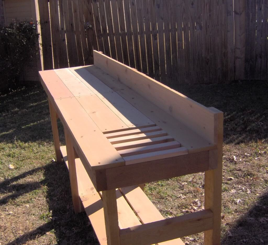 Large 8 Foot Cedar Potting Bench